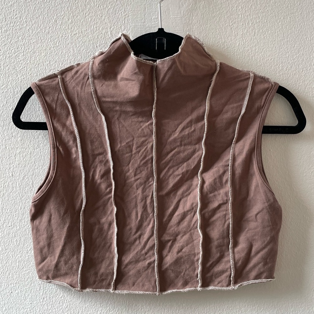 Adika Brown Medium Crop Top (Never Been Worn, Tag On)